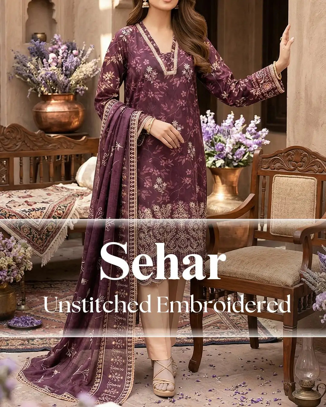 Sehar Unstitched Embroidered