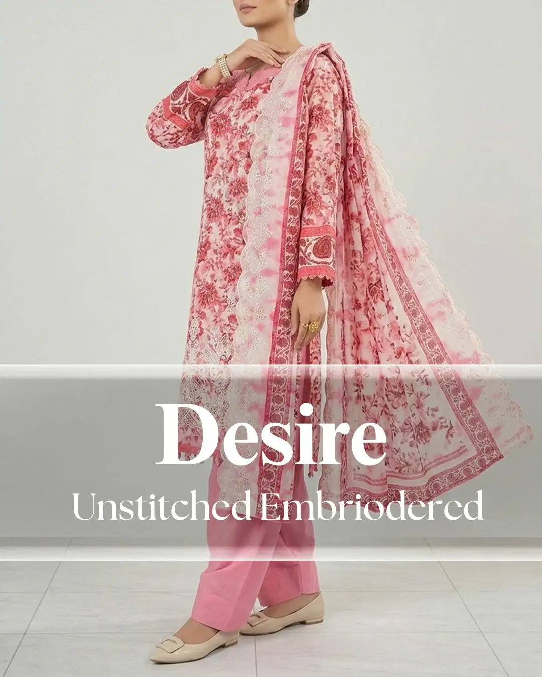 Desire Unstitched Embroidered