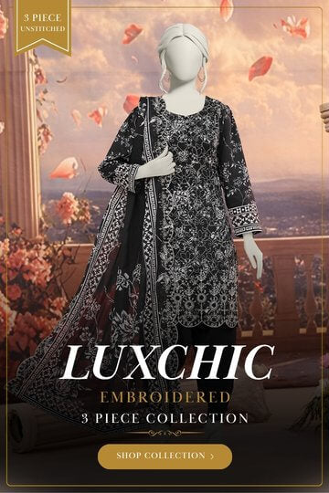 Luxchic Luxury Unstitched Embroidered