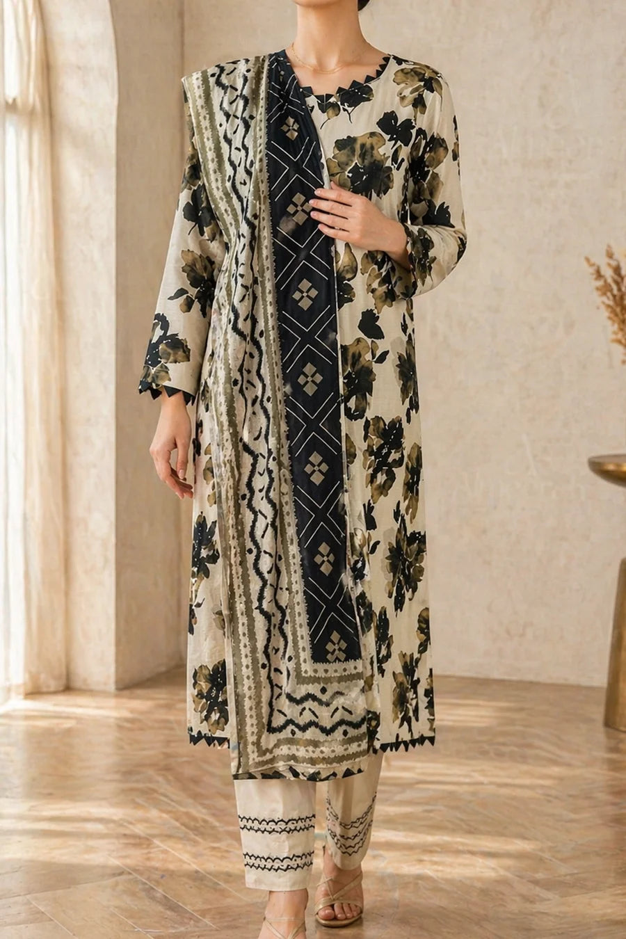 Monara Contrast Print