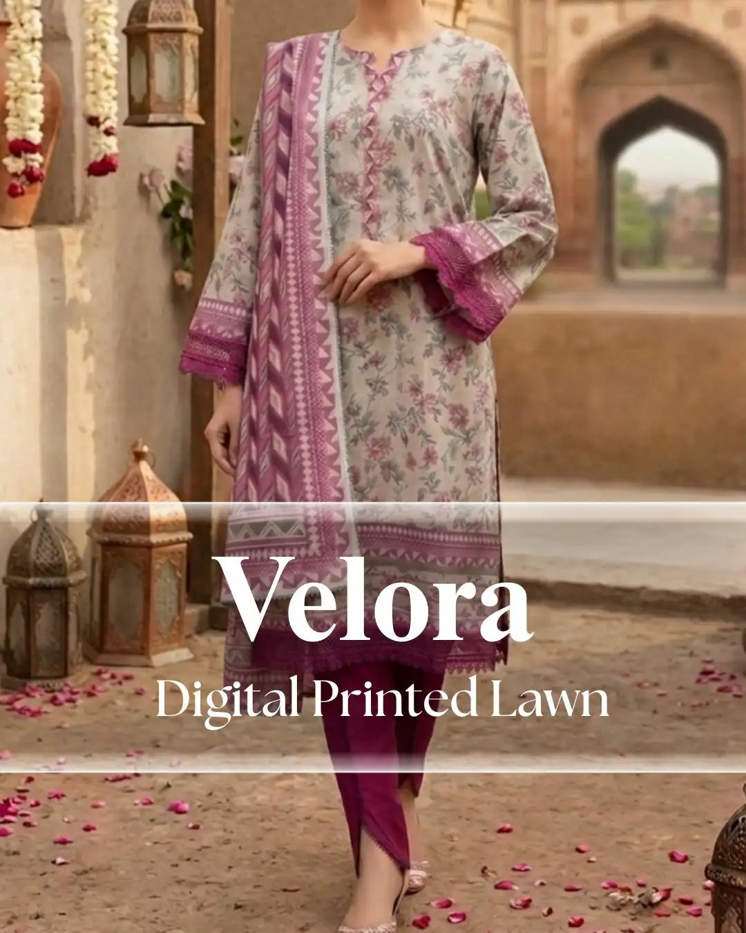Velora Digital Printed Lawn